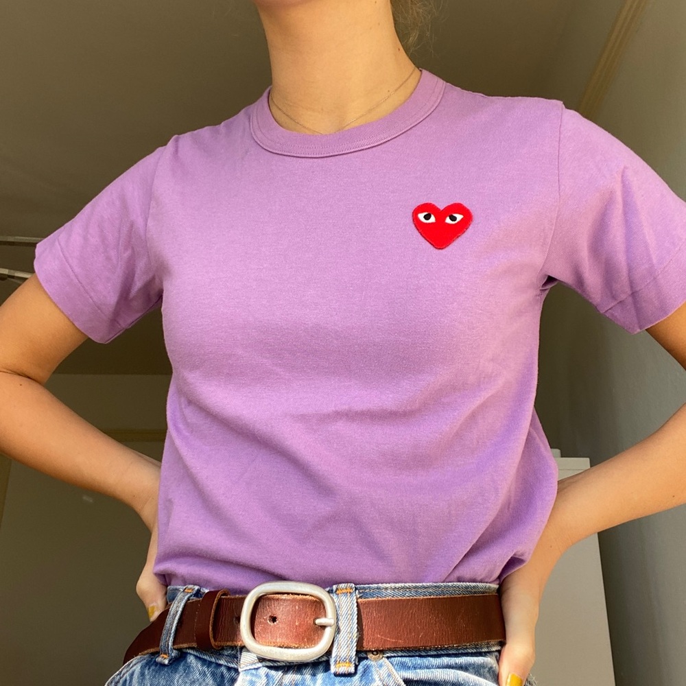Comme des Garçons Colour Series purple t shirt.